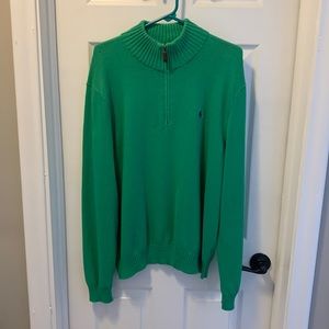 Half zip polo sweater